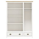 Ver imagem 5 de Guarda Roupa Solteiro Branco 3 Portas e 2 Gavetas 100% Madeira de Pinus