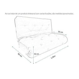 Futon Sofa Cama Casal D33 Tendencia Oriental - 3