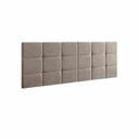 Ver imagem 3 de Cabeceira para Cama Casal Bia1,40 Estofada Suede Bege - Rede Móveis
