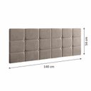 Ver imagem 5 de Cabeceira para Cama Casal Bia1,40 Estofada Suede Bege - Rede Móveis