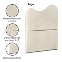 Ver imagem 4 de Cabeceira Solteiro 90 Cm com Frame Selena Corino Bege Artte