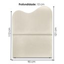 Ver imagem 3 de Cabeceira Solteiro 90 Cm com Frame Selena Corino Bege Artte