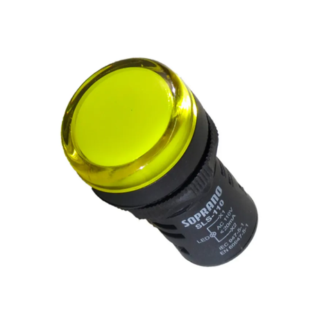 Sinaleiro Led Amarelo 110/220vca 22mm 23507 Soprano