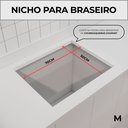 Ver mais imagens de Kit Churrasqueira Gourmet a Carvão 90cm Preta com Suporte L