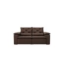 Ver imagem 3 de Sofá com Chaise Beatriz 3 Lugares Retrátil e Reclinável 195cm Marrom