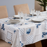 Toalha de Mesa Pratik 8 Lugares 1 Pç - Floral Azul - 2