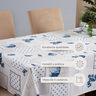 Toalha de Mesa Pratik 8 Lugares 1 Pç - Floral Azul - 7