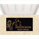 Ver imagem 1 de TAPETE ADVOCACIA FUNDO PRETO MEDIDA 80X40 PORTA DE ENTRADA