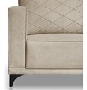 Ver imagem 5 de Sofá Viena 2 Lugares Bouclê Bege 1.60m Pés em Aço para Sala Bz Home Decor