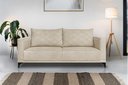 Ver imagem 2 de Sofá Viena 2 Lugares Bouclê Bege 1.60m Pés em Aço para Sala Bz Home Decor
