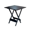 Ver imagem 2 de Kit Mesa de Madeira 60x60 Dobrável com 4 Cadeiras Estofadas para Bar Restaurante e Cozinha - Preto