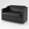 KIT Namoradeira Tilla + 2 Poltronas para Sala Balaqui Decor Cor:Preto - 3
