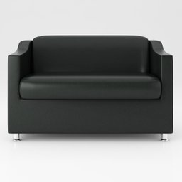 KIT Namoradeira Tilla + 2 Poltronas para Sala Balaqui Decor Cor:Preto - 4