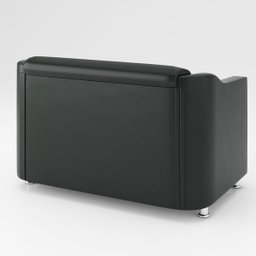 KIT Namoradeira Tilla + 2 Poltronas para Sala Balaqui Decor Cor:Preto - 5