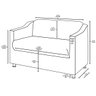 KIT Namoradeira Tilla + 2 Poltronas para Sala Balaqui Decor Cor:Preto - 6