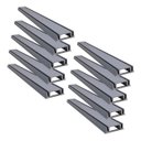 Ver imagem 1 de Kit 10 Grelha Linear Invisível Oculta Caixilho Cinza 100x8cm