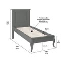 Ver imagem 5 de Cama Solteiro Madeira Pés Luiz Xv 60836 Hannover Linz Móveis - Cinza