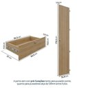 Ver imagem 7 de Guarda-Roupa 2 Módulos 2 Portas 3 Prateleiras 3 Gavetas Frame CabeCasa MadeiraOriginals
