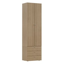 Guarda-Roupa 2 Módulos 2 Portas 3 Prateleiras 3 Gavetas Frame CabeCasa MadeiraMadeira - 2