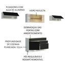 Ver imagem 4 de Cozinha Compacta Madesa Agata 280001 com Armário e Balcão Branco/Preto Cor:Branco/Preto