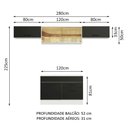 Ver imagem 3 de Cozinha Compacta Madesa Agata 280001 com Armário e Balcão Branco/Preto Cor:Branco/Preto