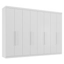 Ver imagem 1 de Guarda Roupa Casal 8 Portas 4 Gavetas Master New Branco Brilho - Santos Andirá