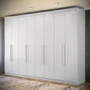 Ver imagem 7 de Guarda Roupa Casal 8 Portas 4 Gavetas Master New Branco Brilho - Santos Andirá