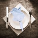 Ver imagem 3 de Kit 6 Guardanapo Branco 45x45 Linho Luxo Algodão Branco