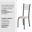 Ver imagem 5 de Kit 4 Cadeiras Tubular 95x37x40 cm Dany Preto Botanic Bege/Preto