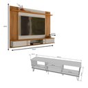 Ver imagem 5 de Conjunto Sala Painel Frisado para TV 70 pol Rack 180cm MDF Off White Peternella