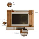 Ver imagem 2 de Conjunto Sala Painel Frisado para TV 70 pol Rack 180cm MDF Off White Peternella