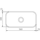 Ver imagem 2 de Cuba Tramontina Lavínia 56x34 Cm Standard em Aço Inox Polido 56 Bl com Válvula 94085507