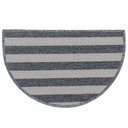 Ver imagem 1 de Capacho Tapete Porta Entrada Meia Lua 38x60 Listras Cinza