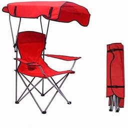 CADEIRA COM COBERTURA GUARDA SOL BANQUETA DOBRAVEL PARA CAMPING PRAIA ACAMPAMENTO COM PORTA COPO - 1