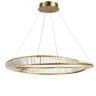 Lustre Pendente Dourado e Cristal Led 65w 3000k Vougue 80cm Bivolt Mais Luz - 1