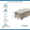 Ver mais imagens de Conjunto Box Solteiro Mola Probel Siena (88x188x54cm)