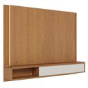 Ver imagem 4 de Painel para TV 75 pol Bancada Suspensa LED Horebe C04 Freijó Off White Matte - Lyam Decor