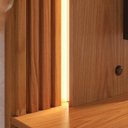 Ver imagem 2 de Painel para TV 75 pol Bancada Suspensa LED Horebe C04 Freijó Off White Matte - Lyam Decor
