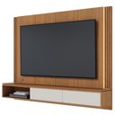 Ver mais imagens de Painel para TV 75 pol Bancada Suspensa LED Horebe C04 Freijó Off White Matte - Lyam Decor