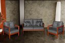 Ver imagem 5 de Kit Sofá Paris Corda nautica com 3 peças luxury linho grafite com almofadas