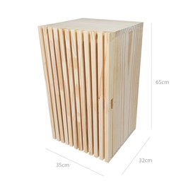 Armarinho Blumenau 65x35x33 em Madeira de Pinus - Natural - 7