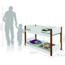 Ver imagem 3 de Beliche Infantil Aura Serena com Colchão MDF Branco Divaloto Móveis