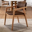 Ver imagem 3 de Cadeira para Sala de Jantar Estar Living Giorgia B04 Couríssimo Marrom - Lyam Decor