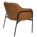 Ver mais imagens de Poltrona Decorativa Jade Base Aço Preto Corano Caramelo - Nexta