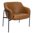 Ver imagem 1 de Poltrona Decorativa Jade Base Aço Preto Corano Caramelo - Nexta