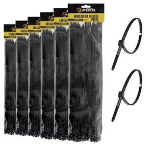 300 Abraçadeiras Lacre de Nylon Grande Enforca Gato Cinta Plástica 7 X 500mm Fita Hellerman Grossa 5