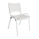 Ver imagem 2 de Kit com 4 Cadeiras Iso para Escola Escritório Comércio Branca Base Branca