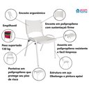 Ver imagem 6 de Conjunto Cadeiras para Escolas  Escritório  e Comércio Branca com Branca Kit com 4