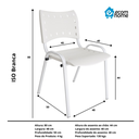 Ver imagem 7 de Conjunto Cadeiras para Escolas Escritório e Comércio Branca com Branca Kit com 4