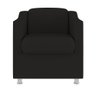 Poltrona Decorativa Tilla Reforçada Sala, Consultório – Balaqui Decor Cor:Preto - 3
